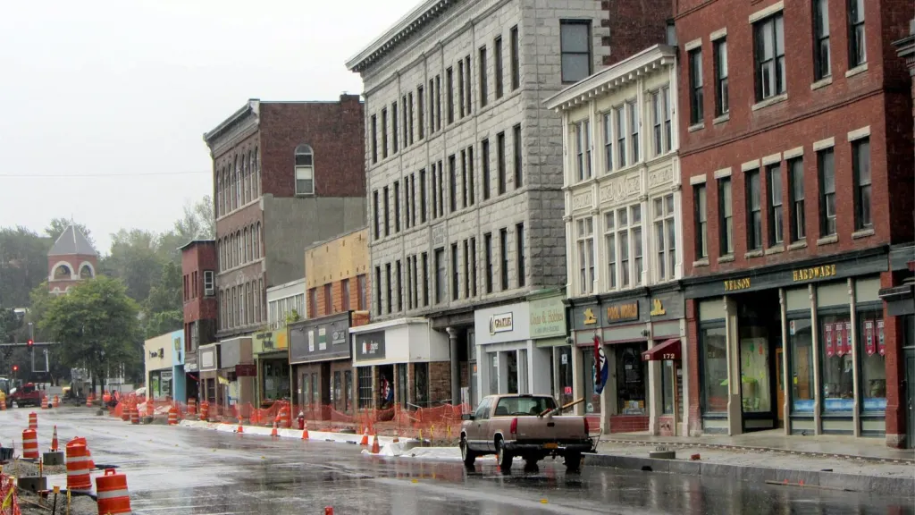 Historic commercial blocks along North Main Street in Barre, Vermont