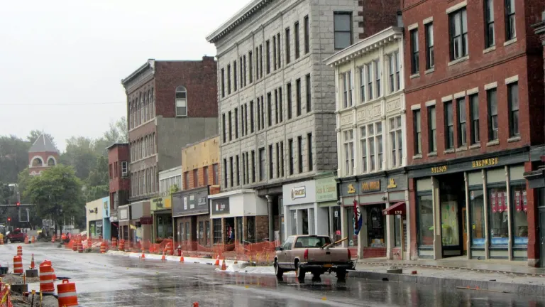 Historic commercial blocks along North Main Street in Barre, Vermont