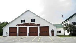 The Charlotte fire station in Charlotte, Vermont