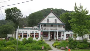 A white general store building on the main road in Fairlee, Vermont