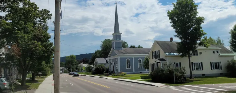 The White Church on Route 100 in the village of Waterbury, Vermont