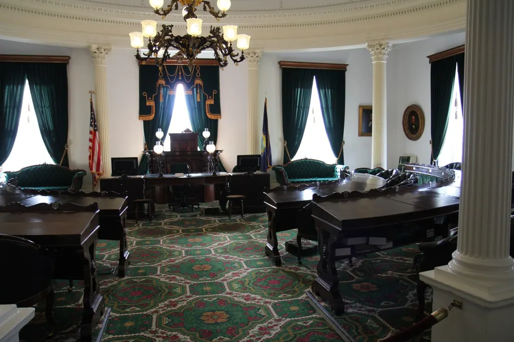 The Vermont State Senate chamber in the State House, Montpelier