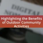 Highlighting the Benefits of Outdoor Community Activities