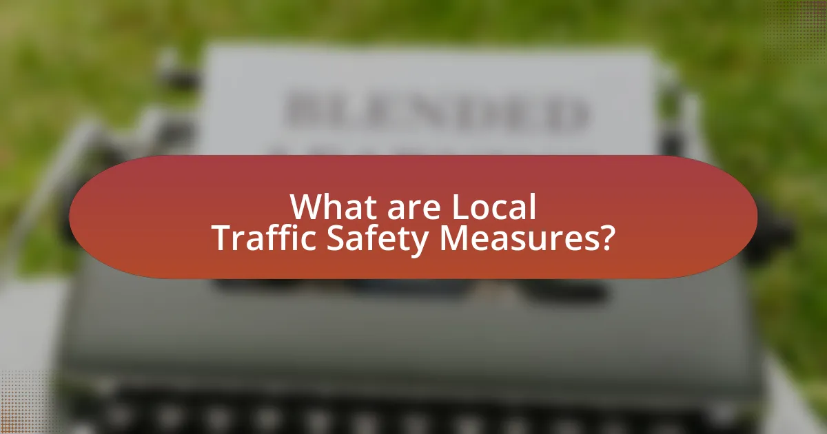 What are Local Traffic Safety Measures?